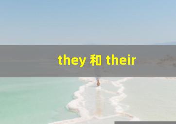 they 和 their